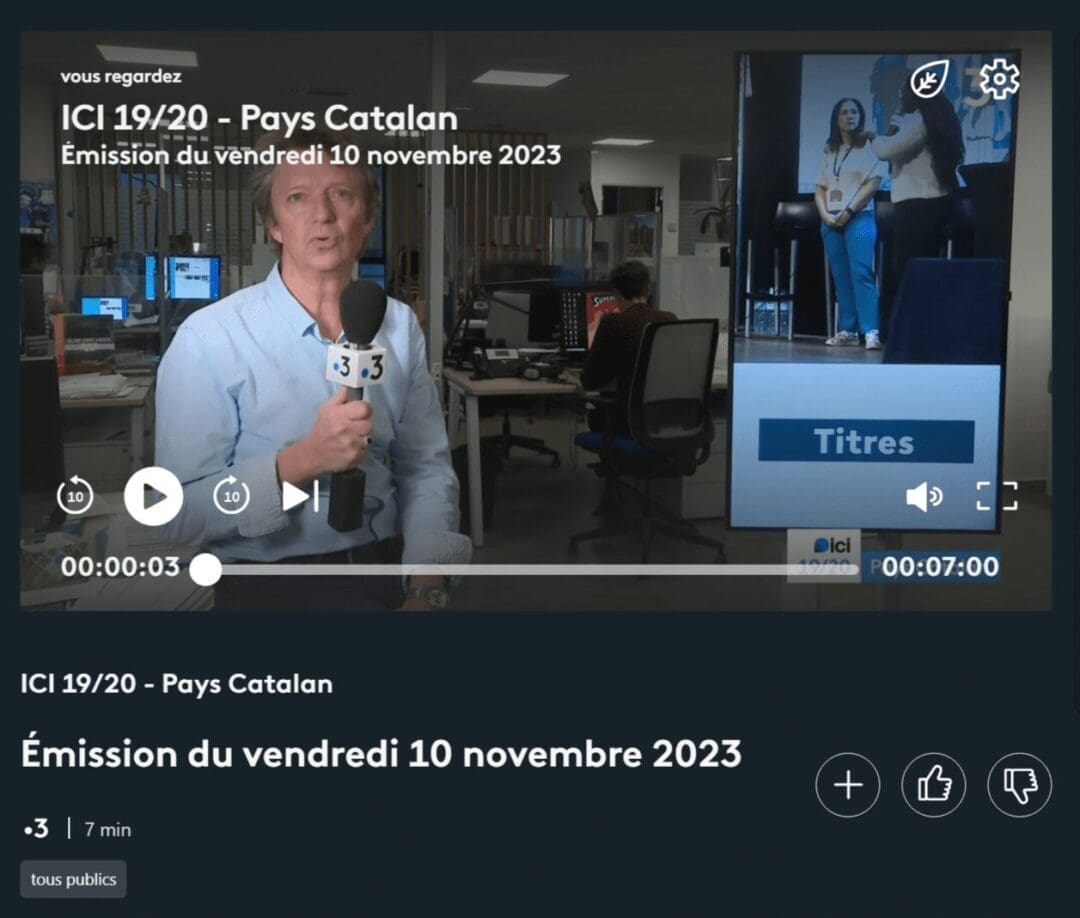 Émission France 3 pour Blue Tech Show - Angle RP