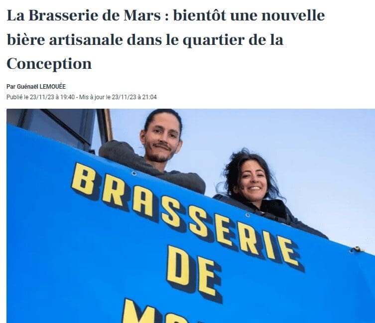 Article La Provence pour Brasserie de Mars - Angle RP